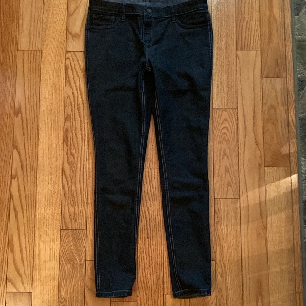 Express Stylish Reversible Black/Patterned Jeans - image 6